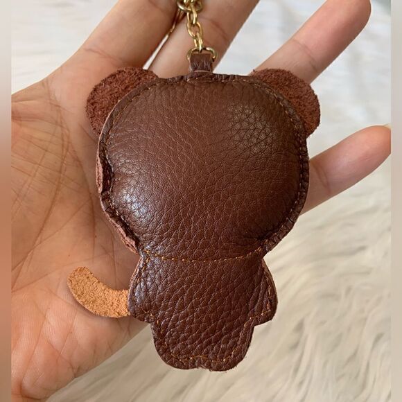 Handmade Genuine Leather Colorblock Cartoon Tiger Keychain/Handbag Charm - Picture 7 of 8